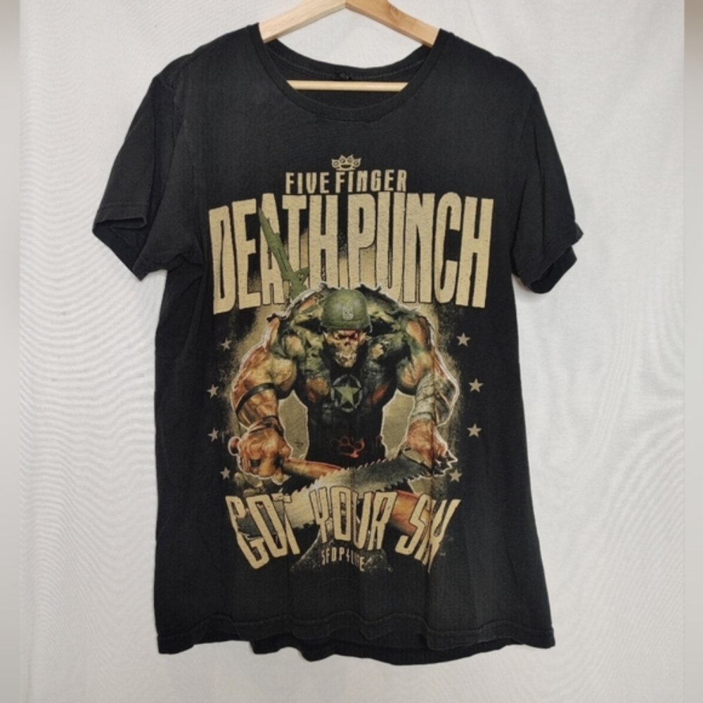 Five Finger Death Punch 5FDP Got Your Six Graphic Band Tee Bay Island Large L - Picture 2 of 8